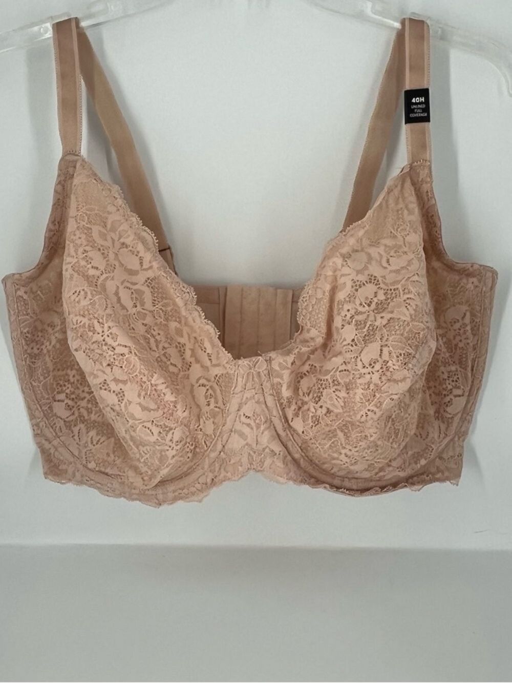 torrid Lace Underwire Unlined Full Coverage Bra in nude 40H NWT - Picture 2 of 6